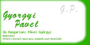 gyorgyi pavel business card