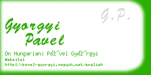 gyorgyi pavel business card